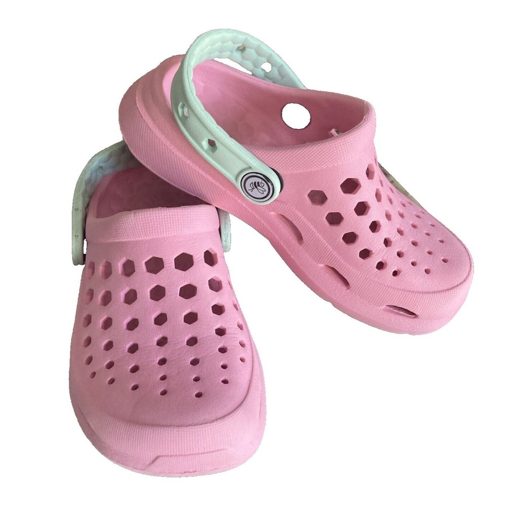 Joybees Clogs Girls 10/11  Pink Dylan Slip On Rubber Lightweight Water Shoes